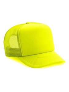 THATSRAD Blank Neon Mesh Trucker Hat Cap Neon Yellow